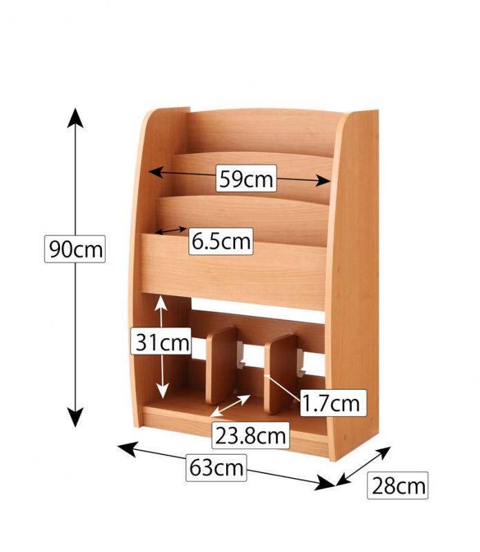 CREA クレアシリーズ 棚付絵本ラック 幅63cm 商品追加画像18