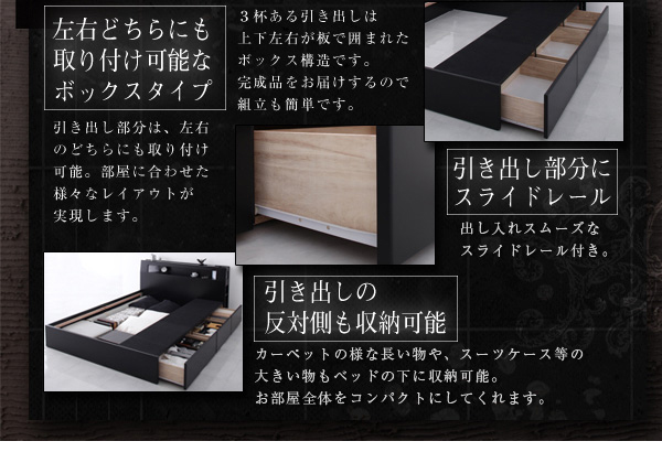 モダンライト・コンセント収納付きベッド Modellus モデラス 商品説明画像8