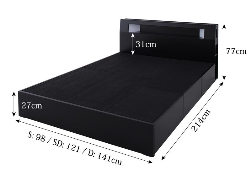 モダンライト・コンセント収納付きベッド Modellus モデラス 商品追加画像23