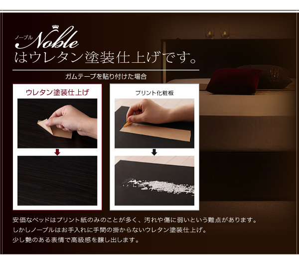 モダンライト・コンセント付き収納ベッド Noble ノーブル 商品説明画像8