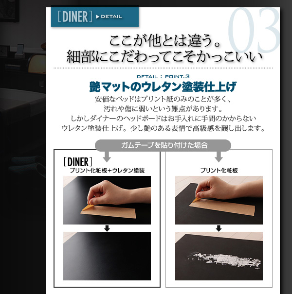 照明・コンセント付きフロアベッド Diner ダイナー 商品説明画像7