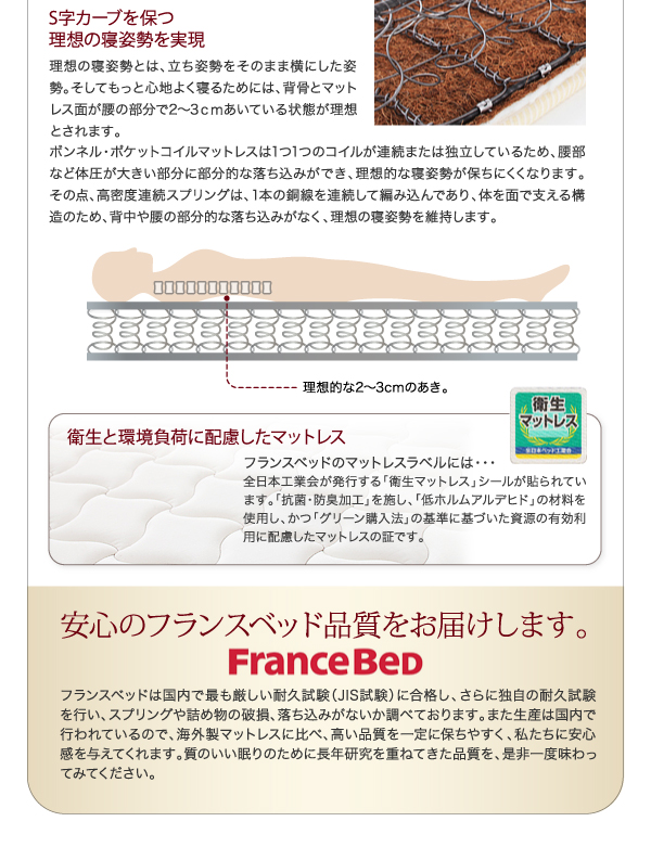 棚・コンセント付きデザイン収納ベッド Silvia シルビア 商品説明画像22