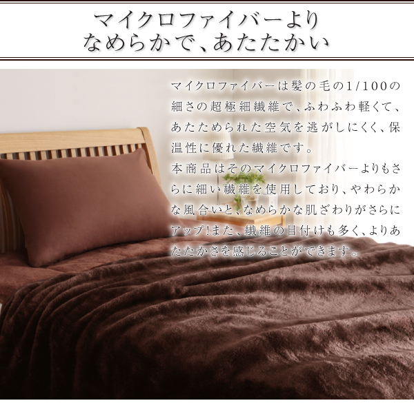 新マイクロファイバー毛布・敷パッド Crim クリム 商品説明画像3