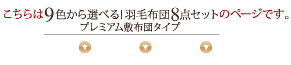 9色から選べる羽毛布団8点セット プレミアム敷布団タイプ 商品説明画像2