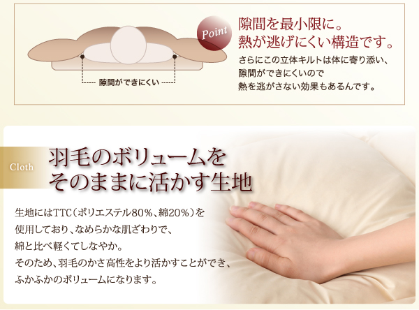 羽毛掛布団 Lathyrus ラティルス 商品説明画像10