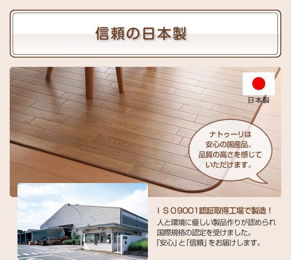 はっ水・はつ油・抗カビ・抗菌・防炎機能付きフローリング調ダイニングラグ&キッチンマット Natur ナトゥーリ 商品説明画像19