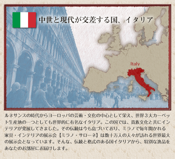 イタリア製ジャガード織りクラシックデザインラグ  Gragioso Rosa グラジオーソ ローザ 商品説明画像5