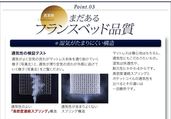 フランスベッド デュラテクノマットレス 商品説明画像12