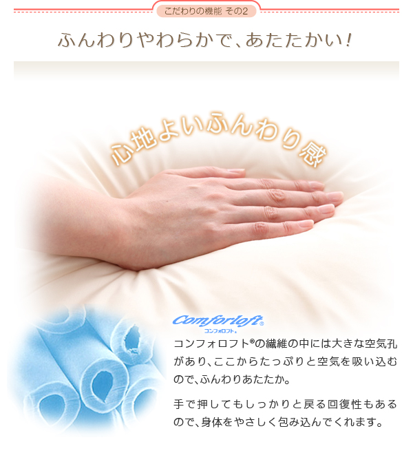 東洋紡素材使用 洗える防ダニ布団 Flulio フルリオ 商品説明画像8