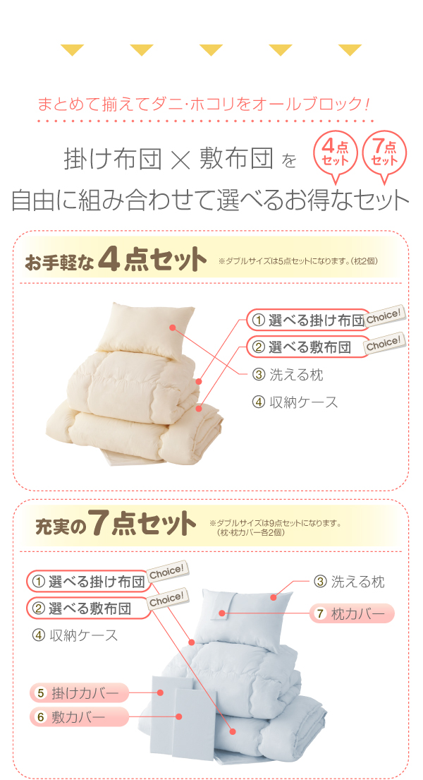 東洋紡素材使用 洗える防ダニ布団 Flulio フルリオ 商品説明画像12
