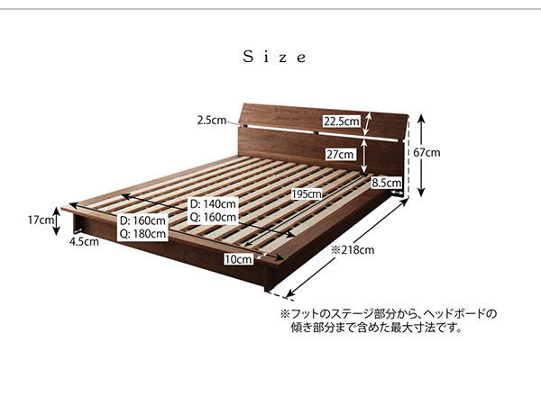 モダンデザインフロアベッド Euras ユウラス 商品説明画像26