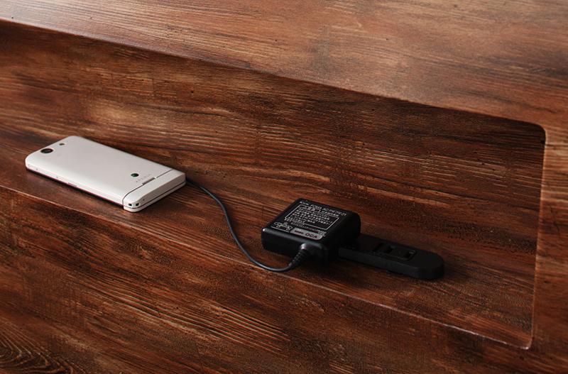 棚・コンセント付きユーズドデザインすのこベッド Jack-Timber ジャック・ティンバー 商品追加画像8