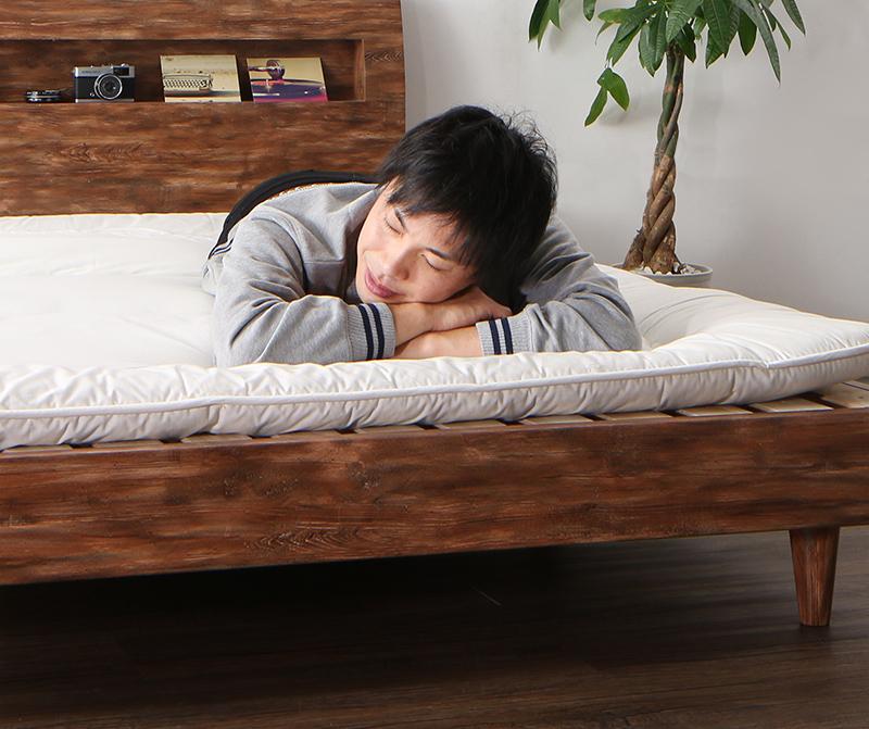 棚・コンセント付きユーズドデザインすのこベッド Jack-Timber ジャック・ティンバー 商品追加画像55