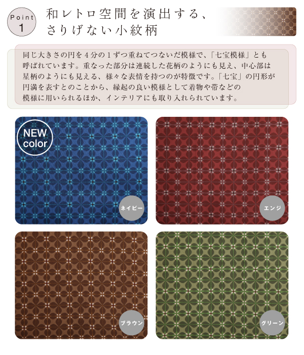 小紋柄こたつ布団 わつなぎ 商品説明画像3