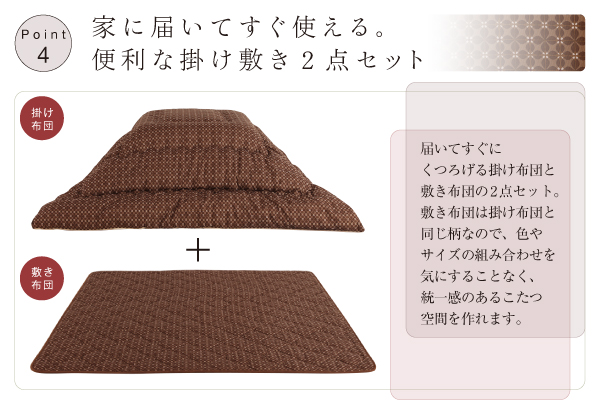 小紋柄こたつ布団 わつなぎ 商品説明画像9