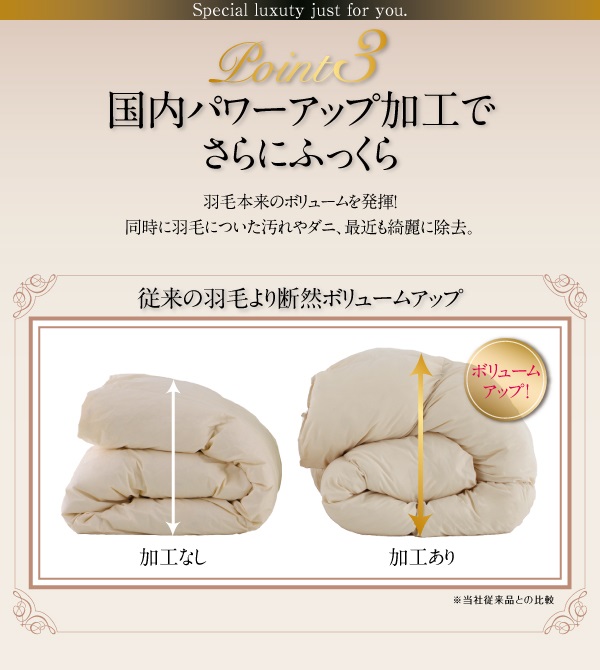 羽毛布団8点セット Amandy アマンディ 商品説明画像10