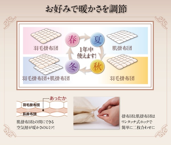 羽毛布団8点セット Amandy アマンディ 商品説明画像12