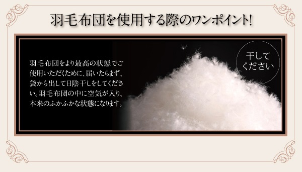 羽毛布団8点セット Amandy アマンディ 商品説明画像24