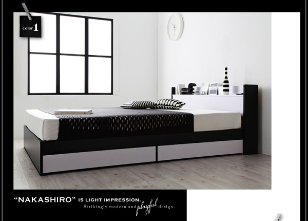 棚・コンセント付き収納ベッド MONO-BED モノ・ベッド 商品説明画像4
