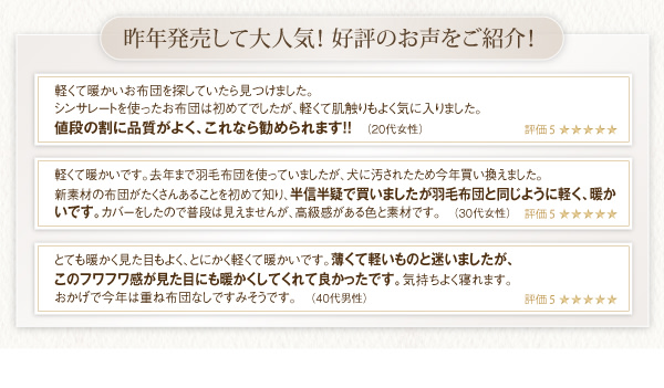 9色から選べる シンサレート入り布団 8点セット 商品説明画像3