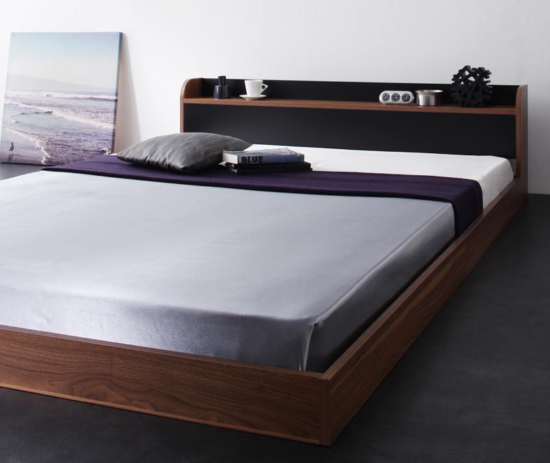 棚・コンセント付きバイカラーデザインフロアベッド DOUBLE-Wood ダブルウッド 商品追加画像1