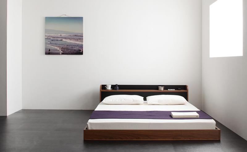 棚・コンセント付きバイカラーデザインフロアベッド DOUBLE-Wood ダブルウッド 商品追加画像4