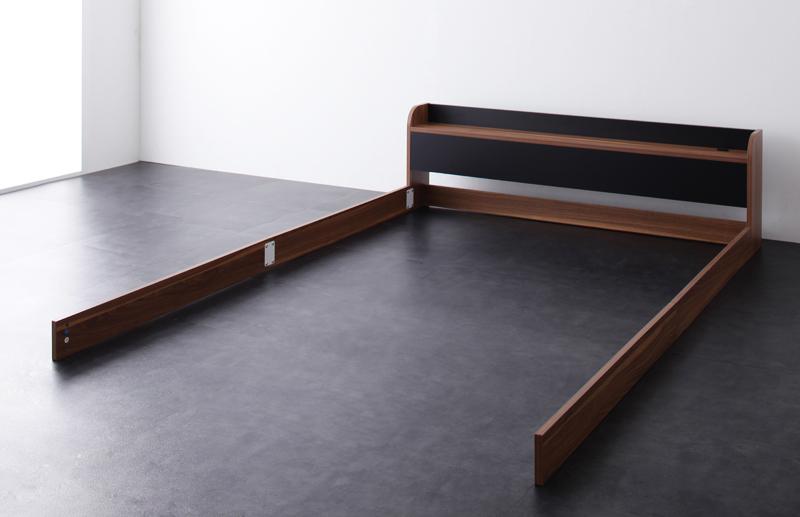 棚・コンセント付きバイカラーデザインフロアベッド DOUBLE-Wood ダブルウッド 商品追加画像5