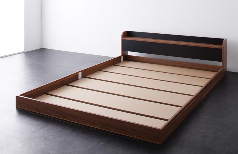 棚・コンセント付きバイカラーデザインフロアベッド DOUBLE-Wood ダブルウッド 商品追加画像6
