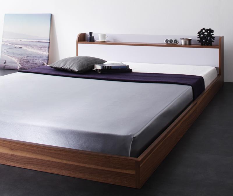 棚・コンセント付きバイカラーデザインフロアベッド DOUBLE-Wood ダブルウッド 商品追加画像7