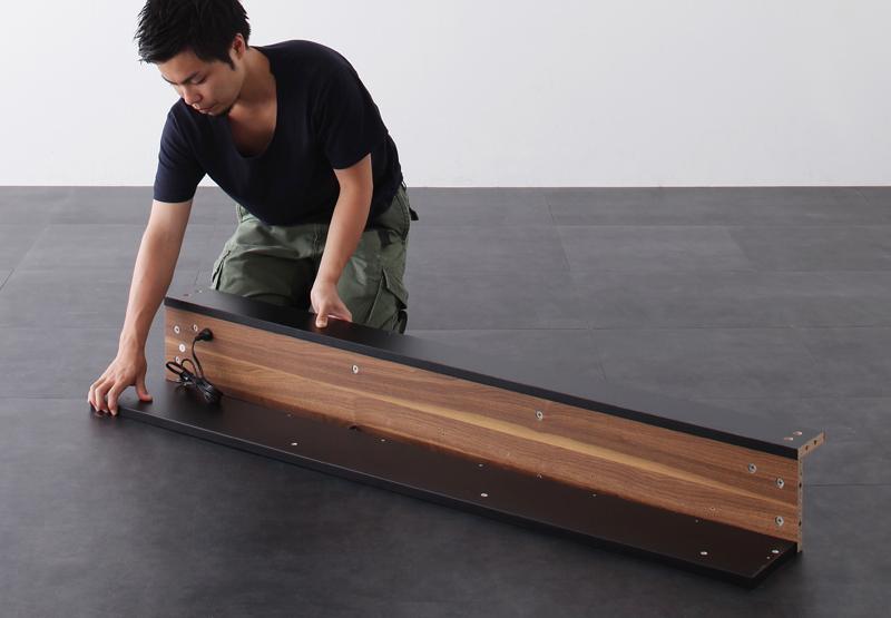 棚・コンセント付きバイカラーデザインフロアベッド DOUBLE-Wood ダブルウッド 商品追加画像20