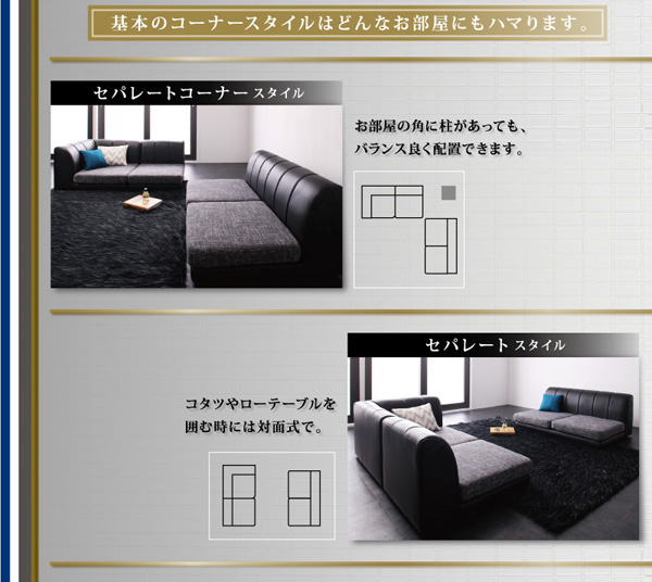モダンフロアコーナーソファ FRAMED フレイムド 商品説明画像5