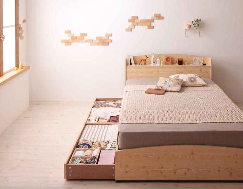 カントリーデザインのコンセント付き収納ベッド Sweet-home スイートホーム 商品追加画像15
