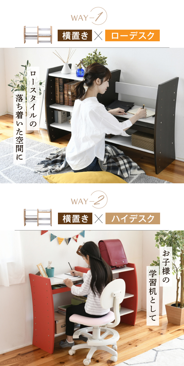 4WAYパソコンデスク wavy FWD-0208 商品説明画像2
