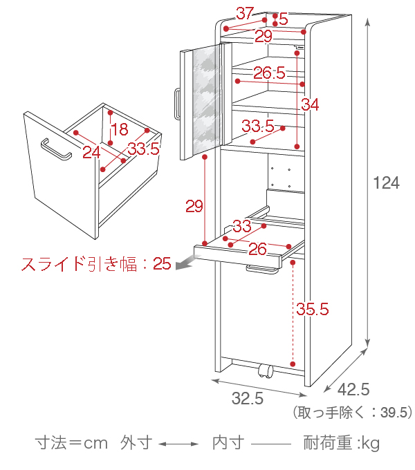 スマートキッチンシリーズ 扉タイプ 高さ120cm FKC-0645 商品画像17