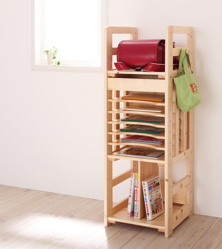 天然木シンプルデザインキッズ家具シリーズ Primaria プリマリア ハンガーラック/連結棚3枚 商品追加画像25