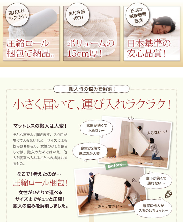 軽量イージーマットレス 商品説明画像2