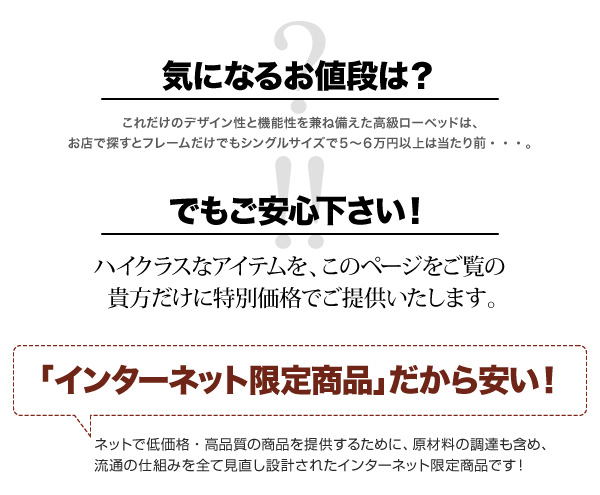 照明・隠し収納付きモダンデザインフロアベッド dignitas ディニタス 商品説明画像15