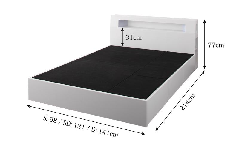 モダンライト・コンセント収納付きベッド Cher シェール 商品追加画像18