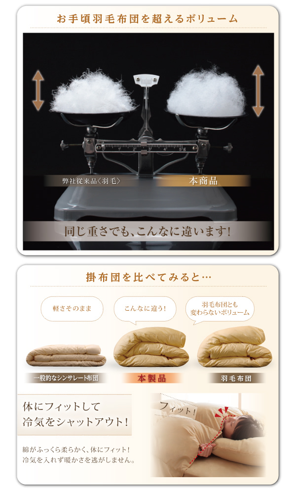 9色から選べる 洗える抗菌防臭 シンサレート高機能中綿素材入り掛け布団 商品説明画像9
