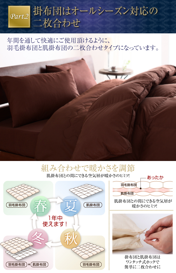 羽毛布団8点セット Celicia セリシア 商品説明画像8