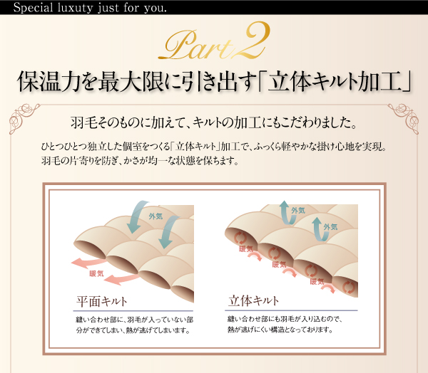 羽毛布団8点セット Noiva ノイヴァ 商品説明画像13