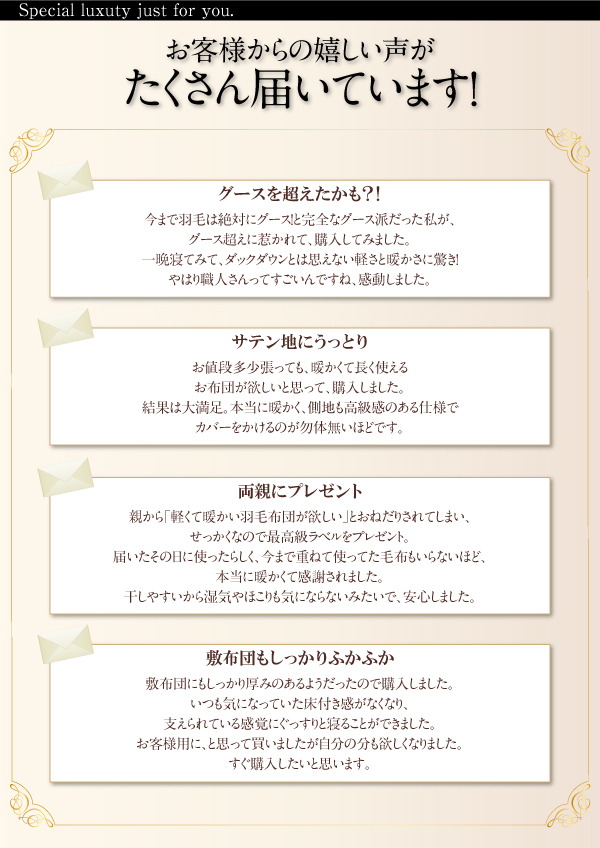 羽毛布団8点セット Noiva ノイヴァ 商品説明画像28