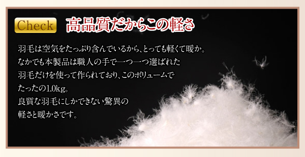 羽毛布団8点セット プレミアム敷布団 Noiva ノイヴァ 商品説明画像13