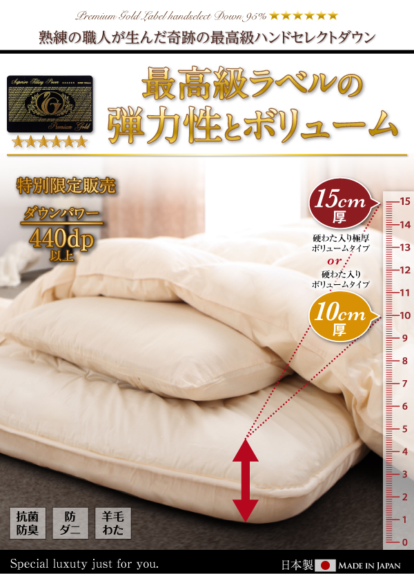 羽毛布団8点セット プレミアム敷布団 Noiva ノイヴァ 商品説明画像32