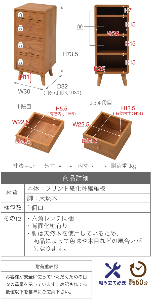 Picoシリーズ チェスト FAP-0031 商品説明画像15