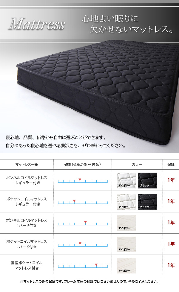モノトーンモダンデザイン棚・コンセント付収納ベッド praily プレイリー 商品説明画像10