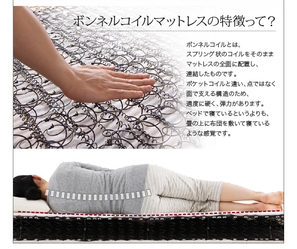 モノトーンモダンデザイン棚・コンセント付収納ベッド praily プレイリー 商品説明画像15