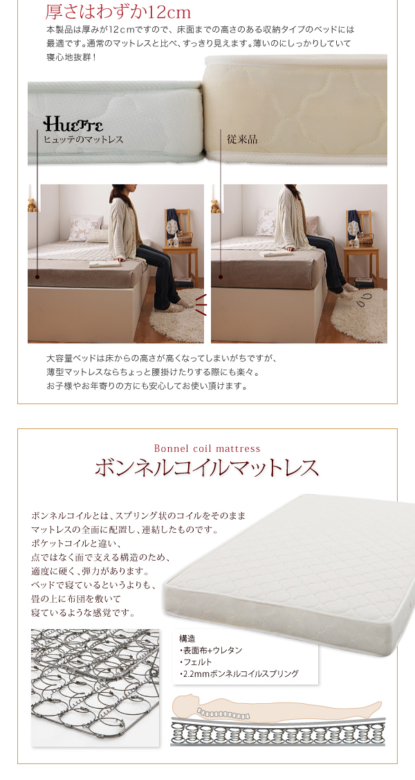 コンセント、収納ヘッドボード付きチェストベッド Blenda ブレンダ 商品説明画像20