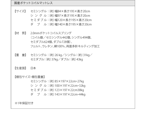 コンセント、収納ヘッドボード付きチェストベッド Blenda ブレンダ 商品説明画像40