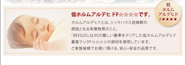 収納ヘッドボード付きガス圧式跳ね上げ収納ベッド Beegos ビーゴス 商品説明画像16